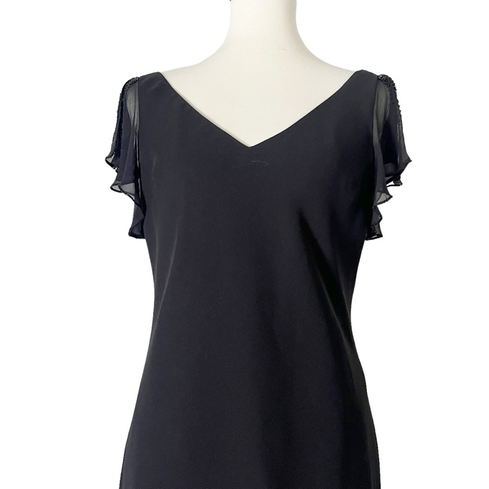 Jones New York Chiffon‎ Beaded Sparkle in Black - Picture 7 of 12
